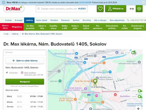 dr. max lékárna, nám. budovatelů 1405, sokolov | dr. max lékárna