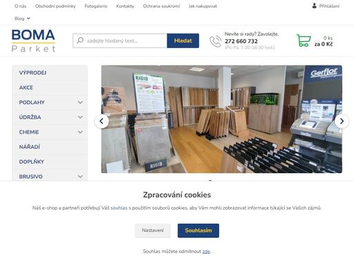 e-shop podlah podlahy1.cz společnosti boma parket z prahy prodává kvalitní vinylové, rigidní a dřevěné podlahy, chemii a prostředky pro údržbu podlah.