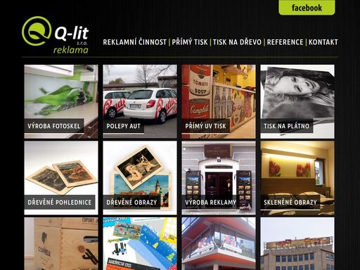 firma q-lit s.r.o. se zabývá kompletní výrobou reklamních označení - polepy aut, uv tisk, výroba fotoskel, výroba reklamy a tiskovin, tvorba webových stránek.