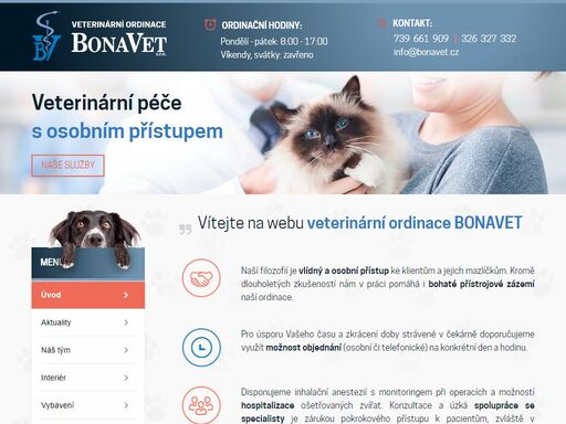 bonavet - veterinární ordinace pro malá zvířata v mladé boleslavi.
