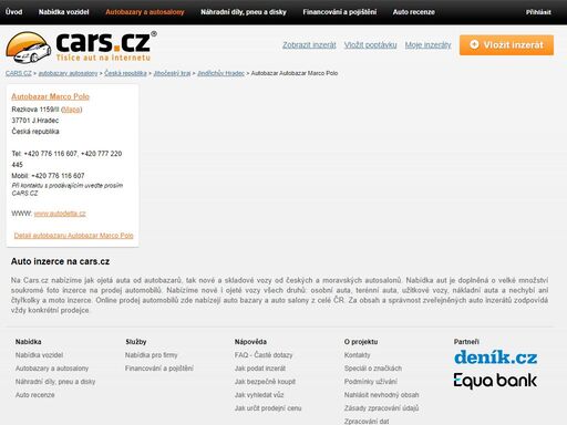 www.cars.cz/autobazary/nabidka/Autobazar-Marco-Polo-J.Hradec-11483703114119.html