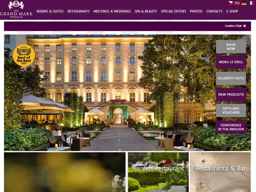 the grand mark prague hotel creates an aura of luxury, artfully blending classical design with modern art, technology and features throughout. the location is ideal for leisure and entertainment as it is within walking distance of all the key attractions in prague.