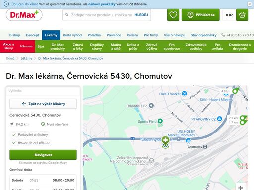 dr. max lékárna, černovická 5430, chomutov | dr. max lékárna