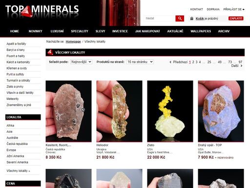 topminerals.cz | minerály online