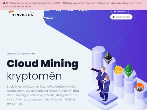 společnost invictus mining tvoří profesionálové s dlouholetými zkušenostmi na kryptoměnovém trhu. cloud mining je náš nový produkt, který přichází s inovativním a transparentním přístupem k těžbě kryptoměn.