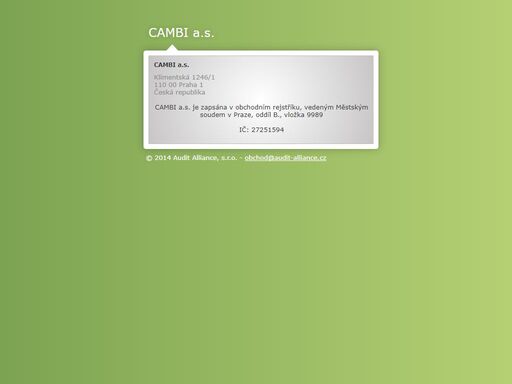 cambi a.s. - administrativní správa a služby organizační povahy