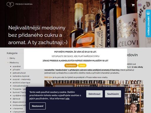 v medovinárně si stojíme za kvalitou a skvělými službami. jsme kamenná prodejna, bar a e-shop v jednom. nakoupíte zde známé značky jako včelovinu, apimed, ale i výjimečné medoviny od malých výrobců z česka i zahraničí.