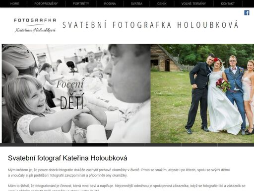svatební fotografie, foto dětí, miminek, těhulek i fotoproměny od fotostudia holoubková