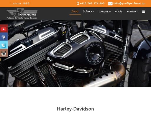vše pro harley-davidson. servis - motocykly - díly - doplňky.