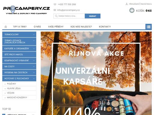 vítejte v procampery.cz. e-shop věnován všem milovníkům cestování, autocampingu, přírody a kempování pod širým nebem. jsme tu pro všechny, kteří se chystají vydat na cestu za novými zážitky a chtějí to nejlepší outdoorové a kempovací vybavení.