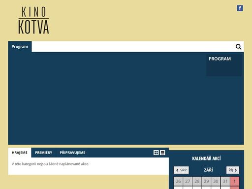 kompletní program, vstupenky online, kontakt a všechny informace o kino kotva