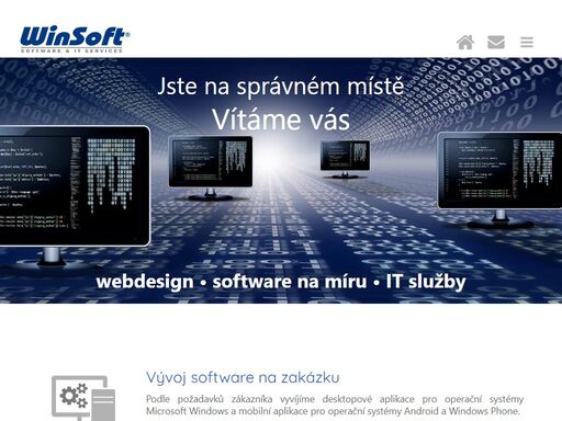 software na zakázku, správa počítačových sítí a it služby, internetové/intranetové aplikace, webové stránky a prezentace.