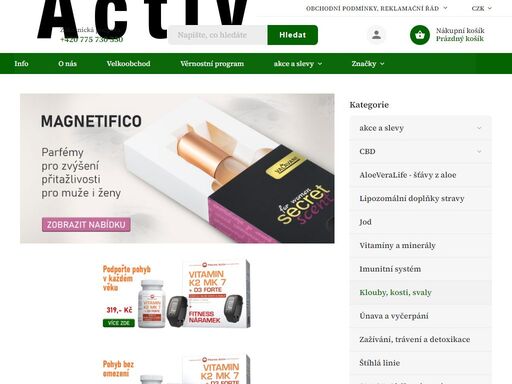 vítejte v e-shopu výrobce doplňků stravy pharma activ, které si našly svoje místo v lékárnách v celé české republice i v zahraničí.