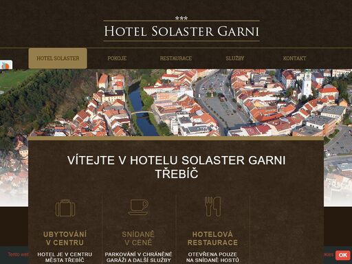 hotel solaster*** nabízí ubytování v centru města třebíč, v srdci kraje vysočina. hotel s pokoji, apartmány, vlastní restaurací a parkováním.