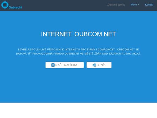 oubcom.net - spolehlivý, rychlý a levný internet ve žďáře nad sázavou a okolí od firmy oubrecht