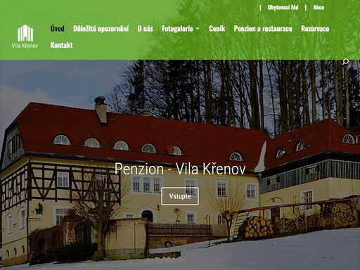 oficiální stránky penzionu vila křenov, nabízíme ubytování na krásném místě východních krkonoš.