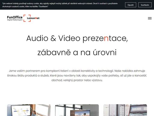 funoffice - prezentační a video&audio technika, interaktivní tabule.