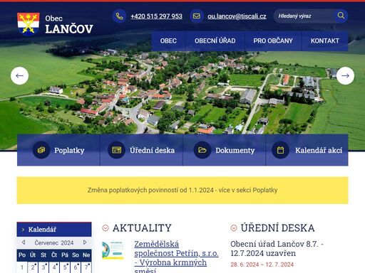 oficiální stránky obce lančov