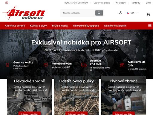 airsoft shop s airsoftovými zbraněmi, náhradními díly. airsoftový eshop s kuličkami, zbraněmi a příslušenstvím.