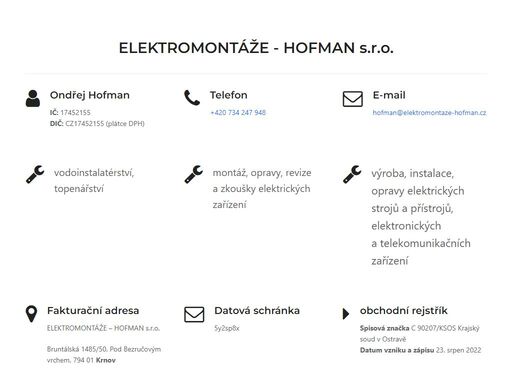 www.elektromontaze-hofman.cz