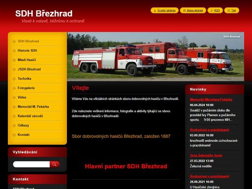 oficiální stránky sboru dobrovolných hasičů březhrad. založen 1887