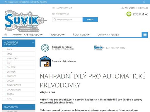 nahradní dilý pro automatické převodovky. vitejte u nas 
naše firma se specializuje  na prodej kvalitních náhradních dílů pro údržbu a opravy automatických převodovek. 
nabizene produkty mame za leta praxe otestovane protože naše firma se zabyva opravami automatickych převodovek 
pokud nemužete neco dohledat …