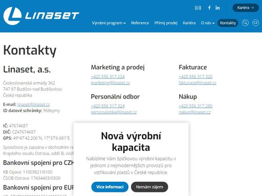 www.linaset.cz/kontakty
