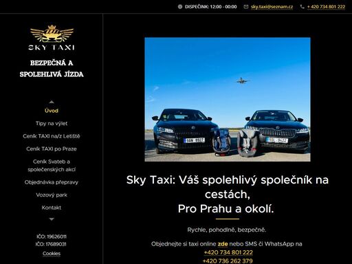 sky taxi: váš spolehlivý společník na cestách,pro prahu a okolí.