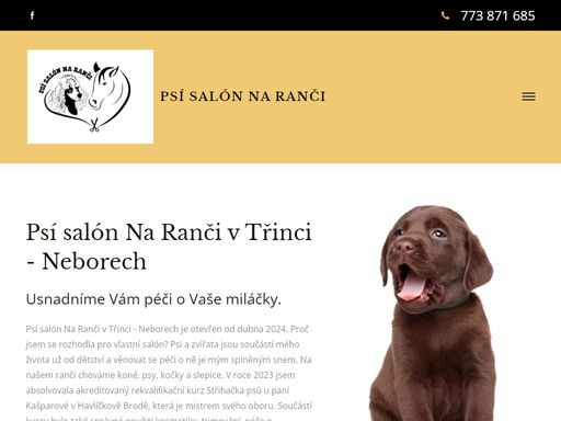 psí salón na ranči v třinci