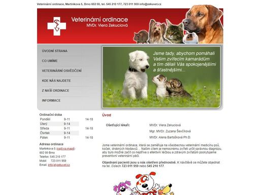 veterinární ordinace, všeobecná veterinární medicína, psi, kočky, drobní hlodavci, efektivní léčba, preventivní veterinární péče