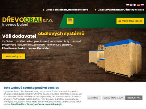 dřevoobal – váš profesionální dodavatel obalových systémů pro český i zahraniční trh s výrobními závody v moravské třebové a červeném kostelci.