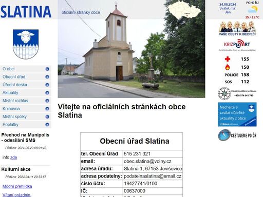 oficiální stránky obce slatina
