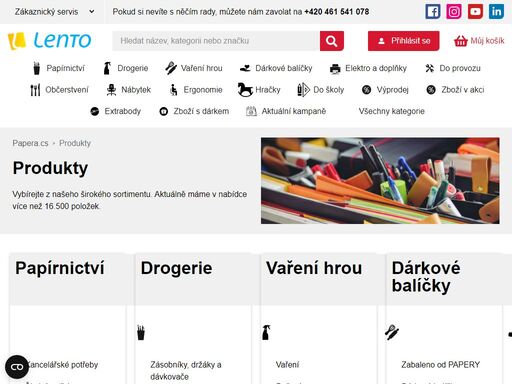 papera – online papírnictví se širokou nabídkou školních i kancelářských potřeb s možností dodání do druhého dne.