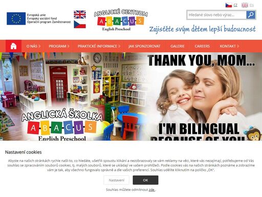 program a služby, které vám může anglická školka abacus english preschool nabídnout.