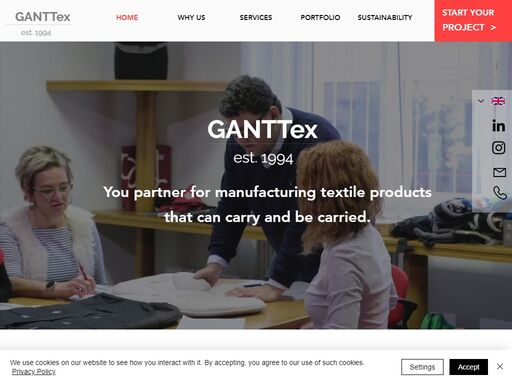 ganttex - your partner to manufacture textile products that can carry and be carried.