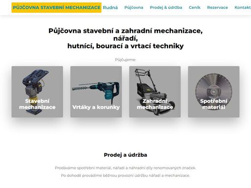 půjčujeme stavební a zahradní mechanizace, nářadí renomovaných značek, hutnící, bourací a vrtací techniky.půjčujeme stavební a zahradní mechanizace, nářadí renomovaných značek, hutnící, bourací a vrtací techniky.