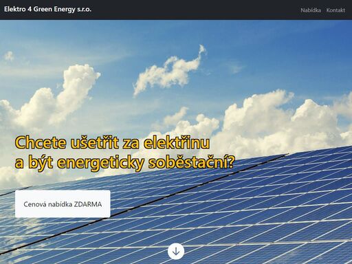 elektro 4 green energy s.r.o., návrh a instalace fotovolatiky s vyřízením dotace. montáže, opravy a revize fotovoltaických elektráren, rozvaděče nn, hromosvody, ezs.