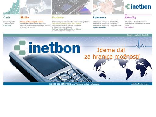 inetbon a.s., společnost zaměřená na vývoj softwarových řešení s využitím internetových a mobilních technologií