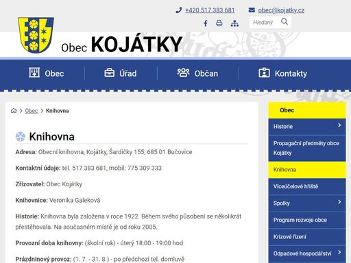 www.kojatky.cz/obec/knihovna