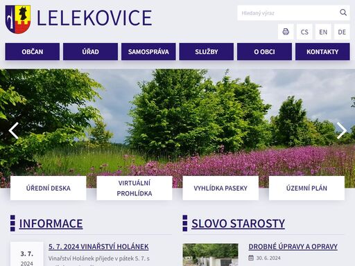 oficiální stránky obce lelekovice