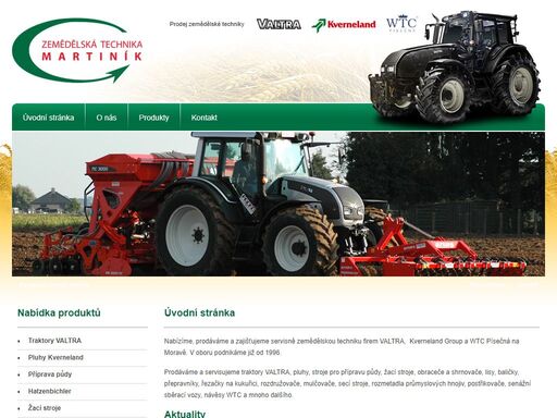 nabízíme, prodáváme a zajišťujeme servisně zemědělskou techniku firem valtra a kverneland group na moravě již od roku 1996.