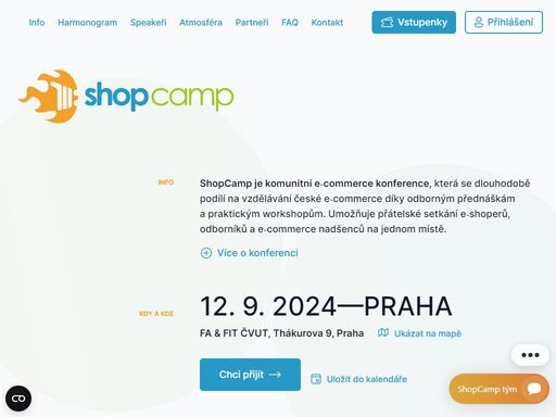 shopcamp se již desátým ročníkem podílí na vzdělávání české e-commerce díky odborným přednáškám a praktickým workshopům. umožňuje přátelské setkání e-shoperů, odborníků a e-commerce nadšenců na jednom místě.