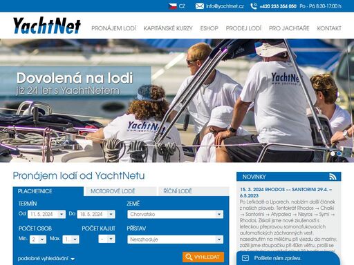 yachtnet: pronájem 10000 lodí v chorvatsku a po celém světě