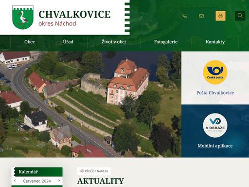oficiální stránky obce chvalkovice