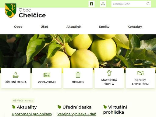 oficiální stránky obce chelčice