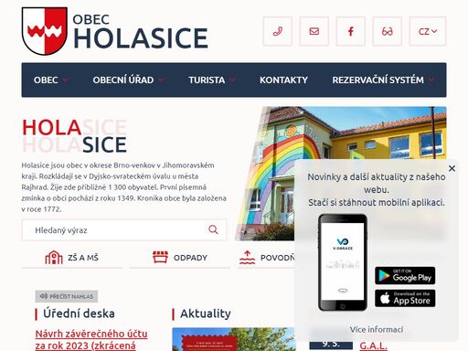 oficiální stránky obce holasice