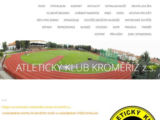 webové stránky atletického klubu kroměříž 