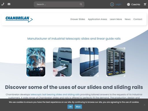 chambrelan, manufacturer of heavy duty drawer slides and linear ball bearing guide rails for industrial professionals since 1956.