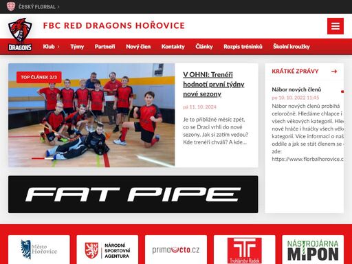 florbalový oddíl fbc red dragons hořovice