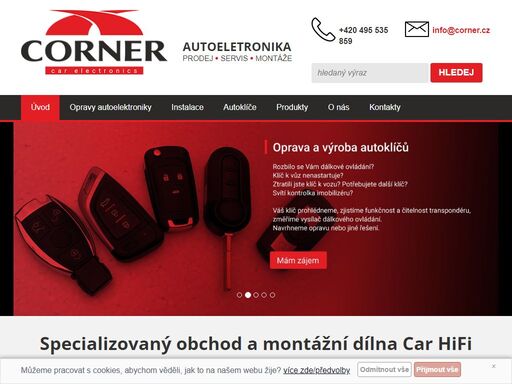 corner.cz - obchod a montážní dílna car hifi a autohifi